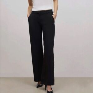 Elegant Black Wide Leg Women's Trousers